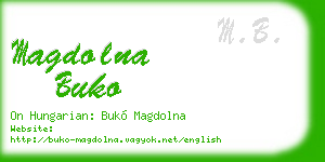 magdolna buko business card